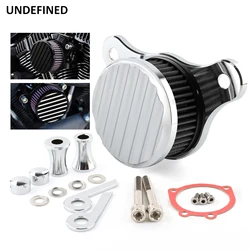 Motorcycle Air Filter Cleaner Intake Filter System Stripe for Harley 93-17 Dyna/FXR Softail Fat Boy Touring Road Street Glide