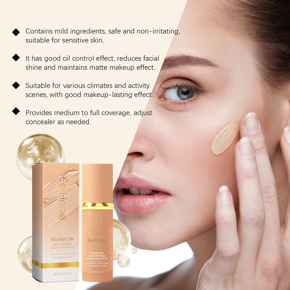 4 in 1 Make-up-Foundation leichtes, fehlerfreies Coverage-Foundation-Kosmetik werkzeug