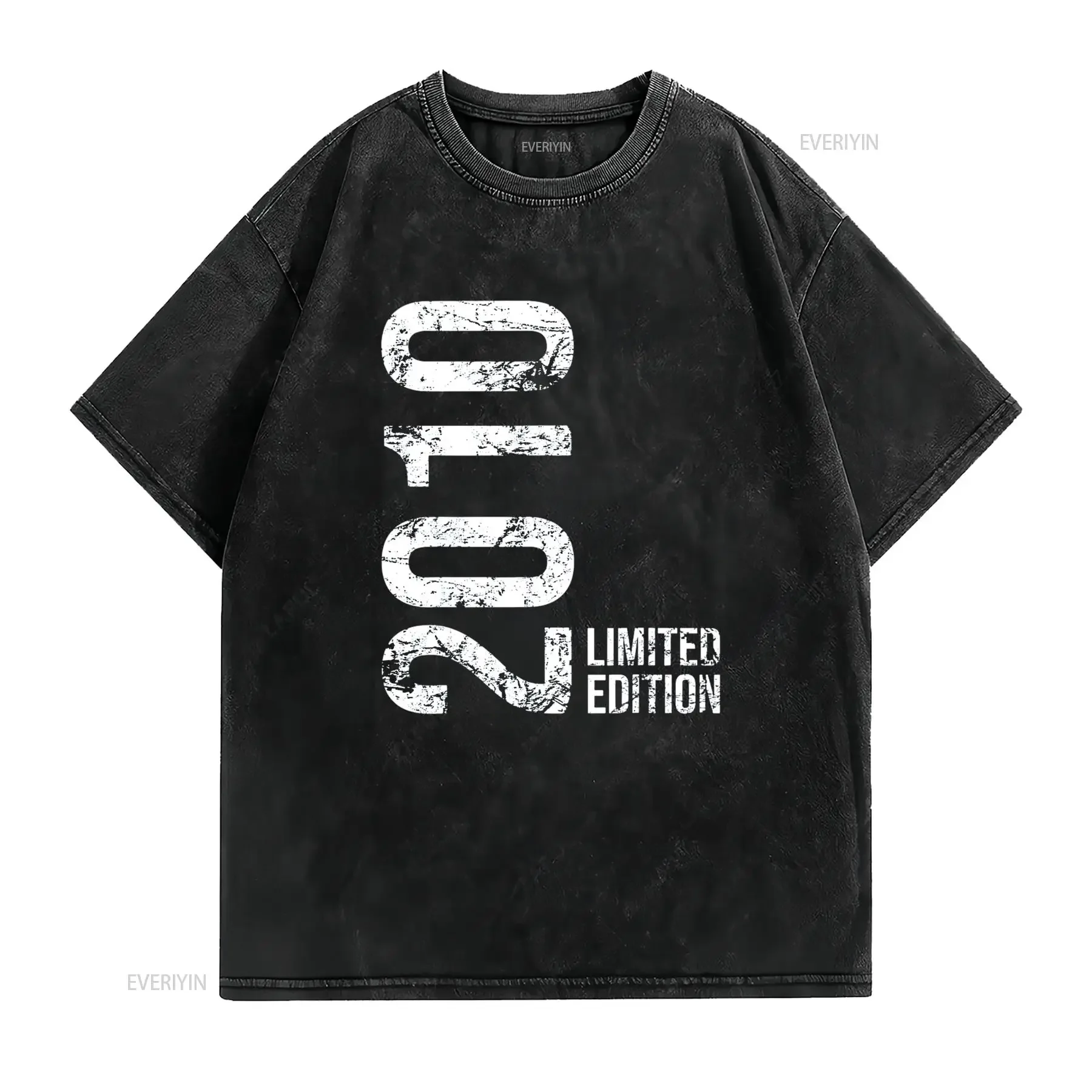 عيد الميلاد 14th 14 سنة فتاة صبي 2010 تي شيرت خمر غسلها أنيق لينة الرسم تنوعا لارتداء اليومي