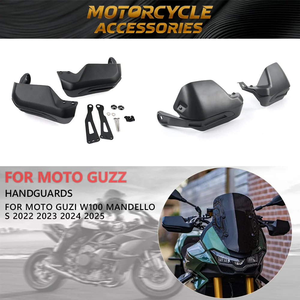 

Аксессуары для мотоциклов — новая черная защита рук, защита рук, ветрозащитный чехол, подходит для MOTO GUZZI V100 Mandello S 2023 20