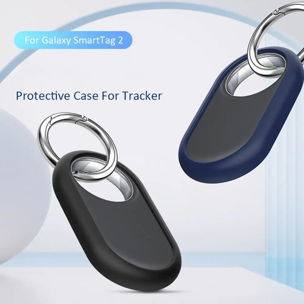 Soft Silicone Protective Case For Samsung Galaxy SmartTag 2 Locator Tracker Case Keychain Anti-lost Cover Sleeve For Pet Supply