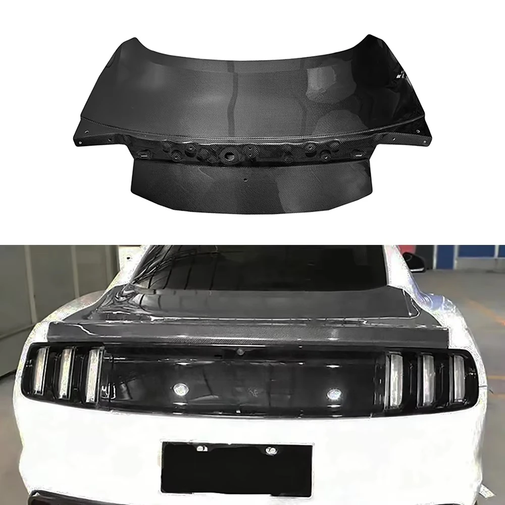 Carbon Fiber OEM Style Trunk Lid Cover Trim Kit Fit for Ford Mustang 24+