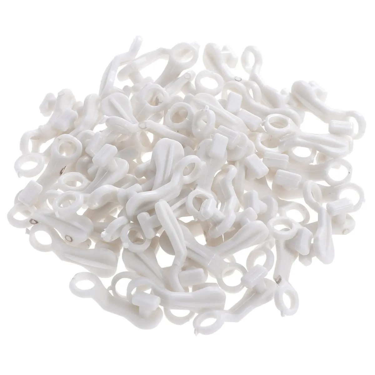 100Pcs Curtain Track Gliders S Shape Plastic Rod Slides Easy Use Traversing Slides Window Door Shower Curtain Hooks