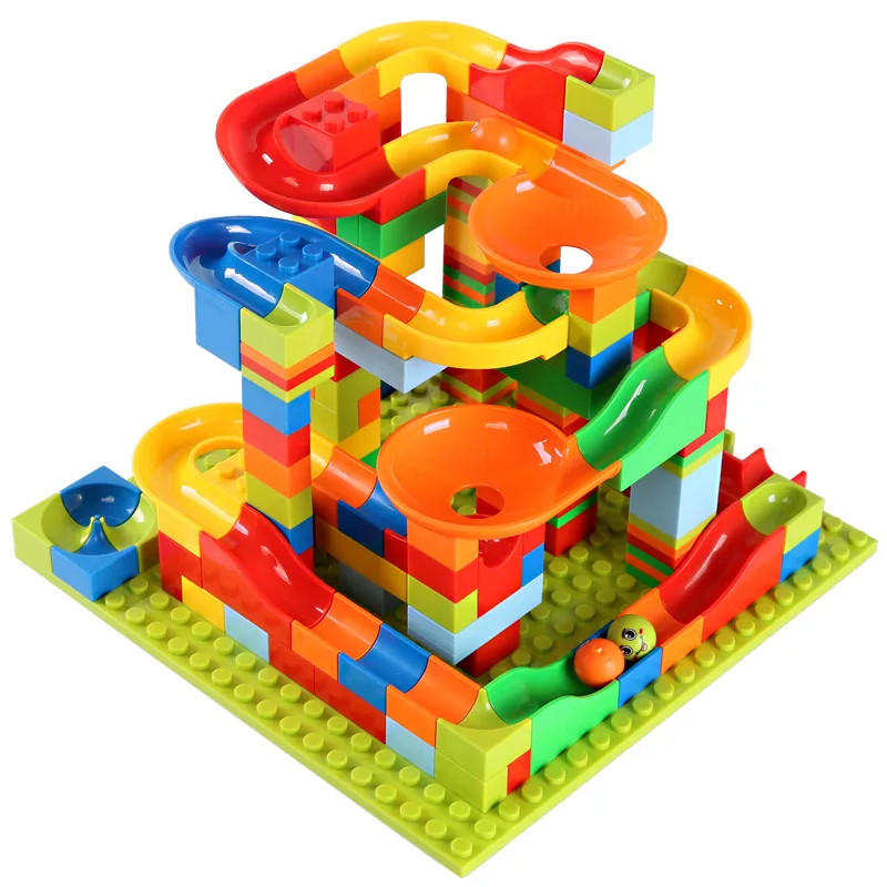 168Pcs Small Size Building Blocks DIY Bricks Assemble Toys Marble Race Run Blocks Block Small Building Block Bulk Model Toy