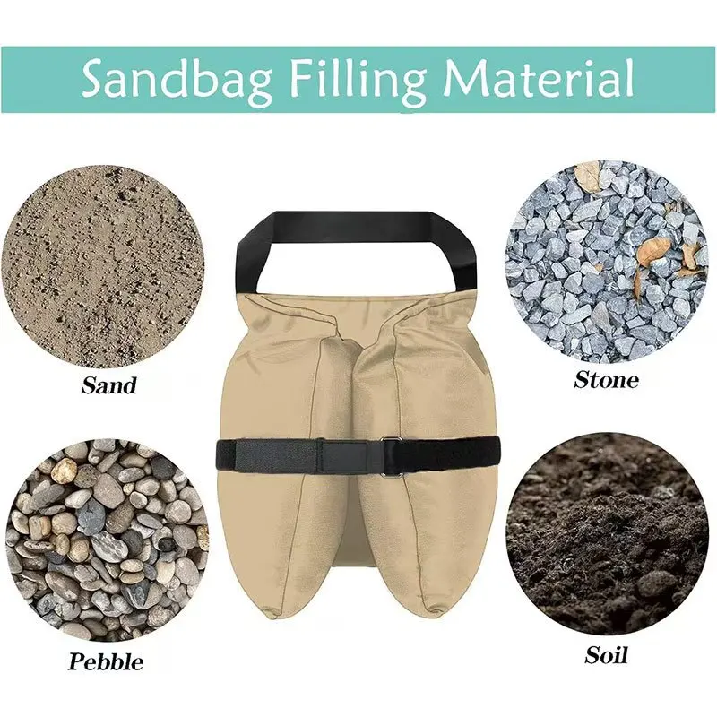 4 Packs of Heavy-Duty Canopy Triple Mesh Weight Bags, Heavy Sandbags for Canopy Legs, Umbrella Advertising Tents, Sunshade Canopy Stabilizers, Windproof Pop-Up Canopy Stabilizers