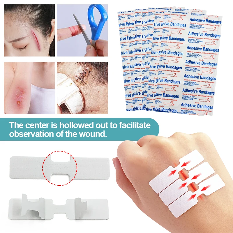 20pcs Zipper Bandage Waterproof Wound Healing Band-Aid Knife Cut Wound Adhesive Tape Sticker First Aid Kit Medical Patch A1667