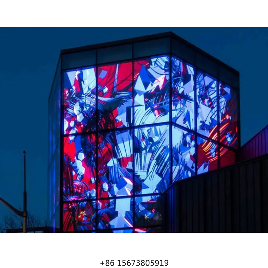 

Прозрачный светодиодный дисплей для рекламы на стеклянных витринах и окнах, видеостена для демонстрации товаров в магазинах