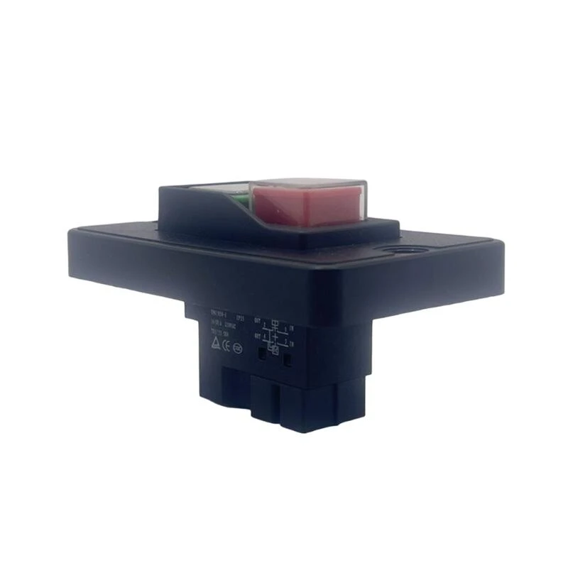 

581E Waterproof Motor Switches Locking Shut Button 250V/16A Electromagnetic Switches Simple Operate for Industrial Use