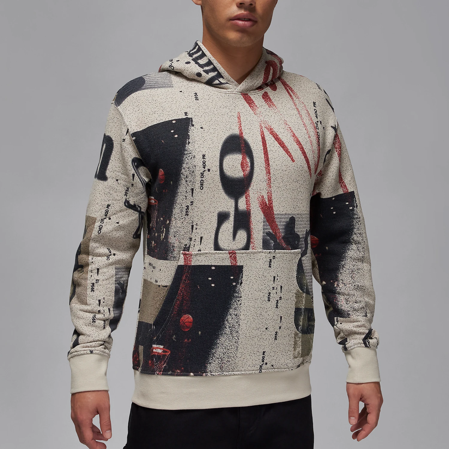 

Nike genuine JORDAN Men's Breathable Loose Knitted Hooded Sweatshirt FN6518-236