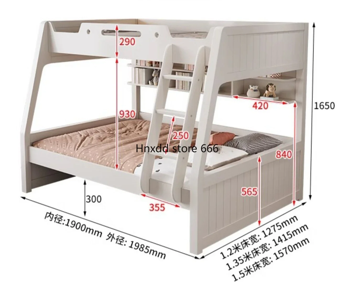 Modern simple upper and lower high and lower mother and child bunk beds