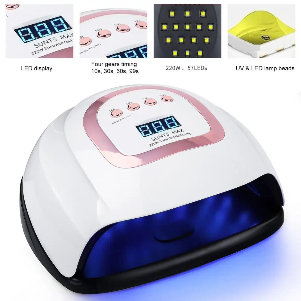 1 Set Nail Lamp  Dual Light Source   Nail Polish Dryer LED Nail Dryer Lamp