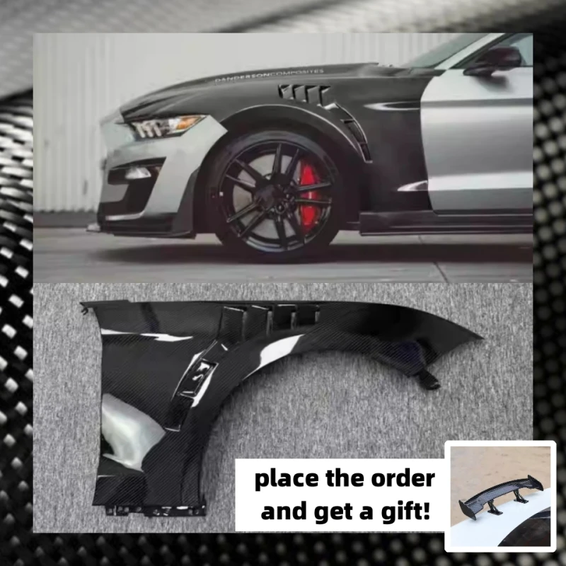 

Carbon Fiber Fenders for Ford Mustang 2015-2023 Modified New Style Vented Fender Car Mudguard Body Kit