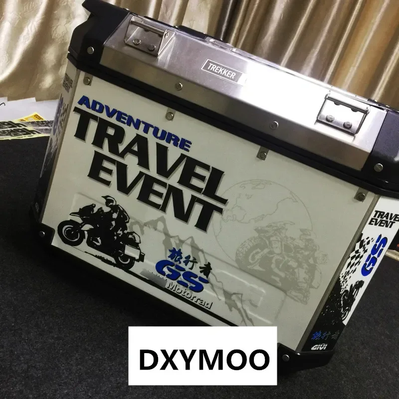 GS TRAVEL EVENT Car Styling Motorcycle Side Box Sticker Decals for ADV GIVI OBK (48+37L)GS ADVENTURE R1200GS