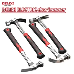 DELIXI ELECTRIC Claw Hammer Woodworking Hammer Nail Up Tool Multi-functional High Carbon Steel Hammer