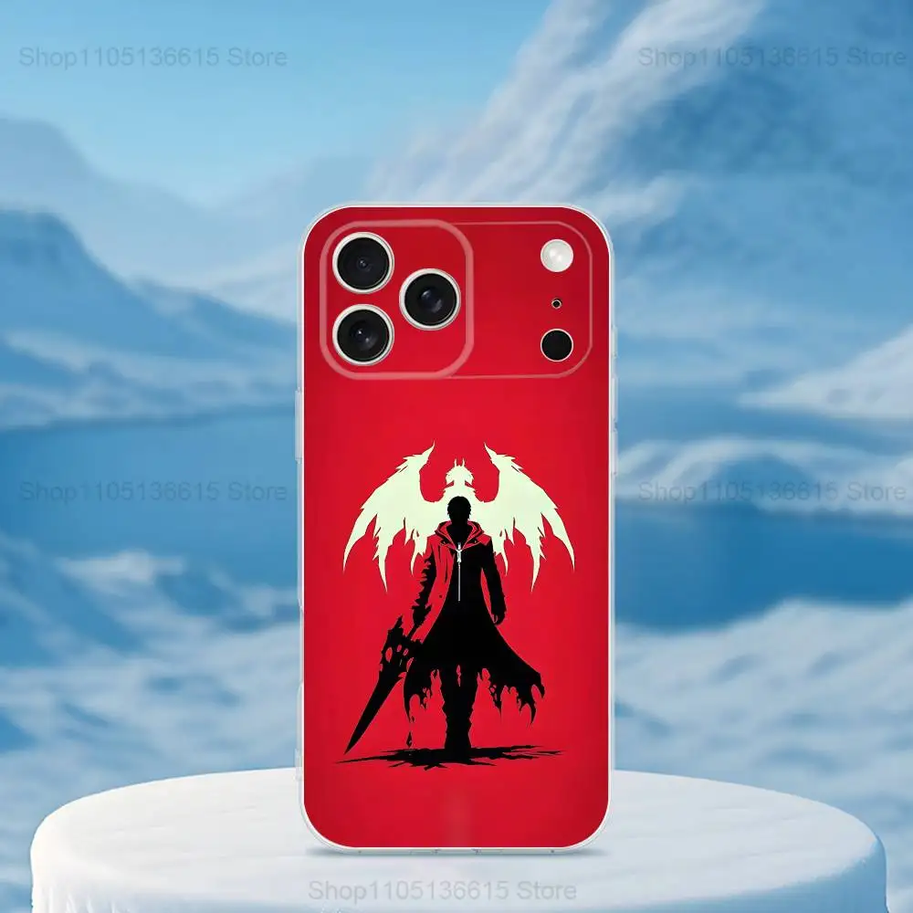 Game D-DEVIL MAY C-Cry  Phone Case For iPhone 16,15,14,13,12,11,17 Pro,Max,Plus,X,XS,XR,SE,Mini Transparent Soft Cover