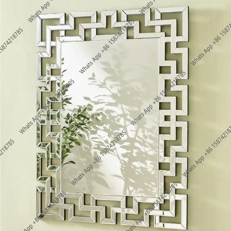 

X2 Art Hemp Rope Decorative Mirror Round Gold Palace Special-shaped Round Mirror Adhesive Glass