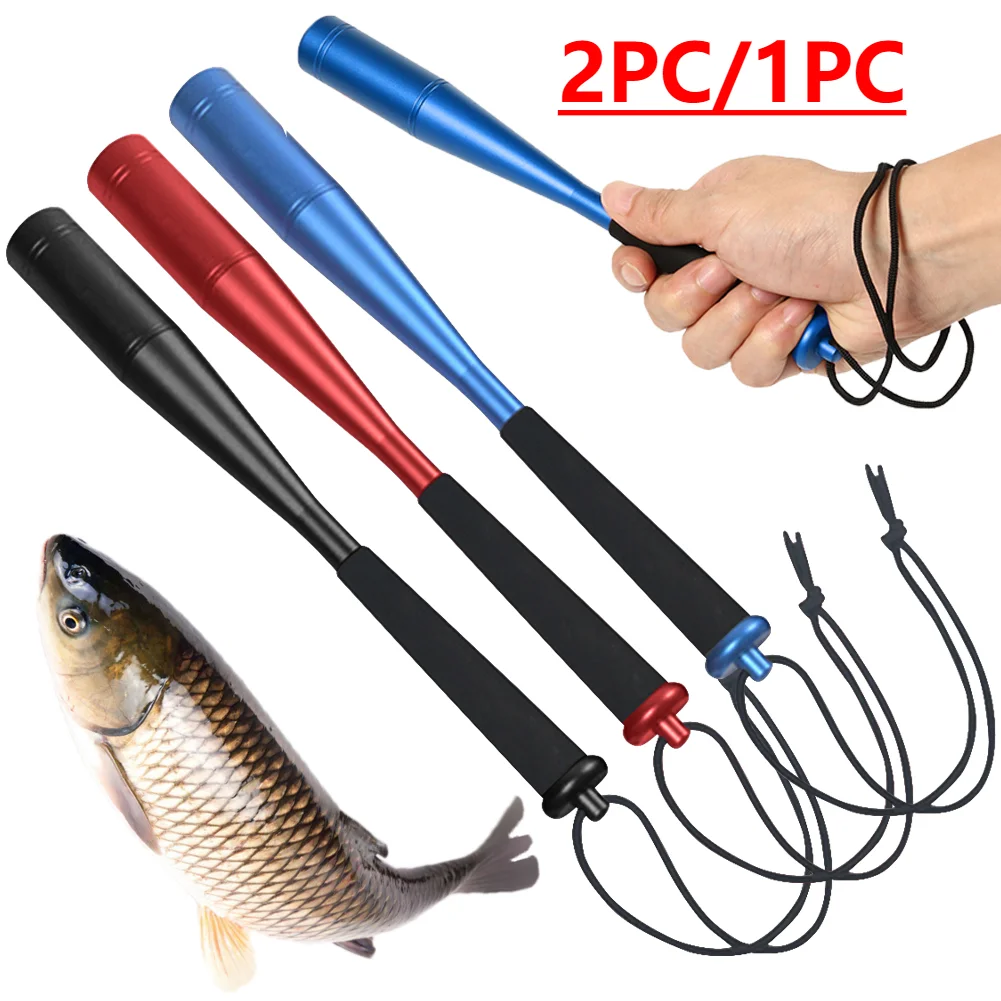2/1 قطعة مطرقة السمك مع مقبض إيفا الصيد الخفافيش 24.7 سنتيمتر يطير الصيد الكاهن الأسماك Whacker الأسماك الخفافيش سبائك الألومنيوم الصيد اكسسوارات #1