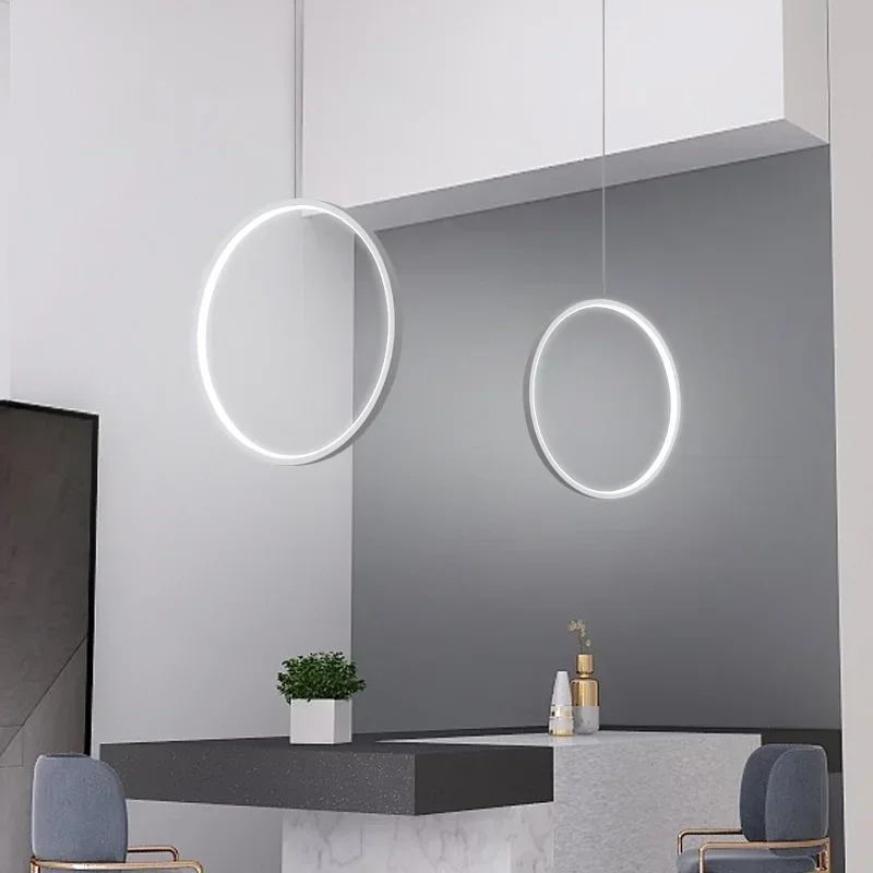 

LED Pendant Black Gold White Lights For Dining Room Bedroom Kitchen Indoor Fixture Nordic Style Hanging Chandeliers