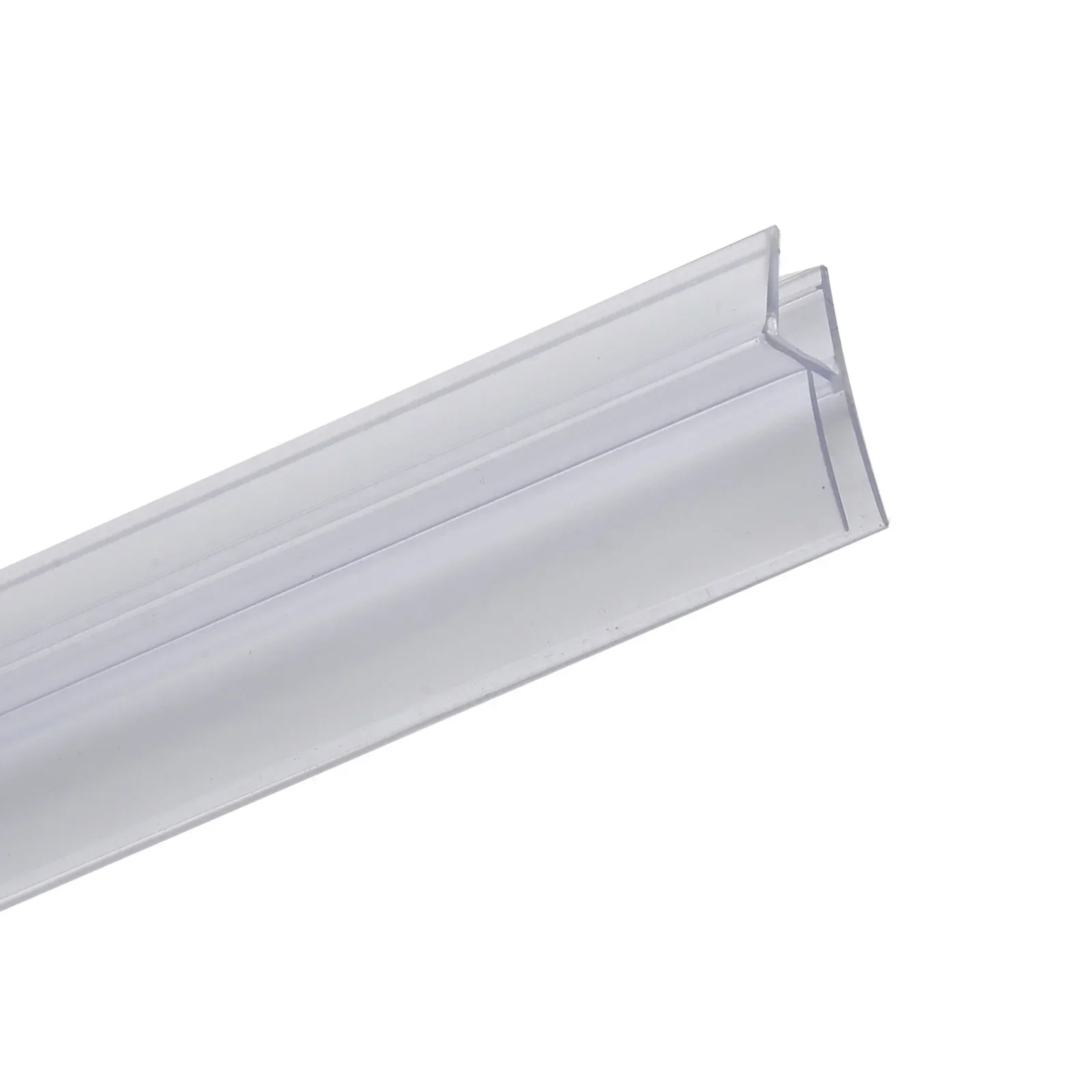 Door Sealing Strip Seal Strip Door Bath Shower For Glass Shower Screen Seal Strip Transparent Water Deflector 1m(50cm+50cm) PVC
