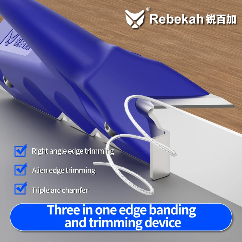 

Rebekah Woodworking Edge Trimming Knife Edge Banding Trimmer Chamfering Arc Scraper for Ecological Paint-free Board
