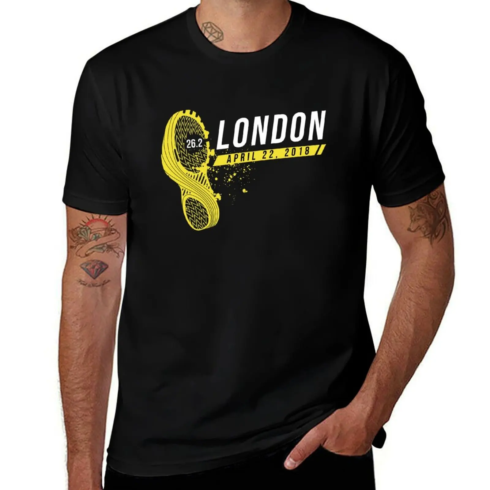 

London 2018 tshirt 100% t shirt T-Shirt cotton Marathon essential
