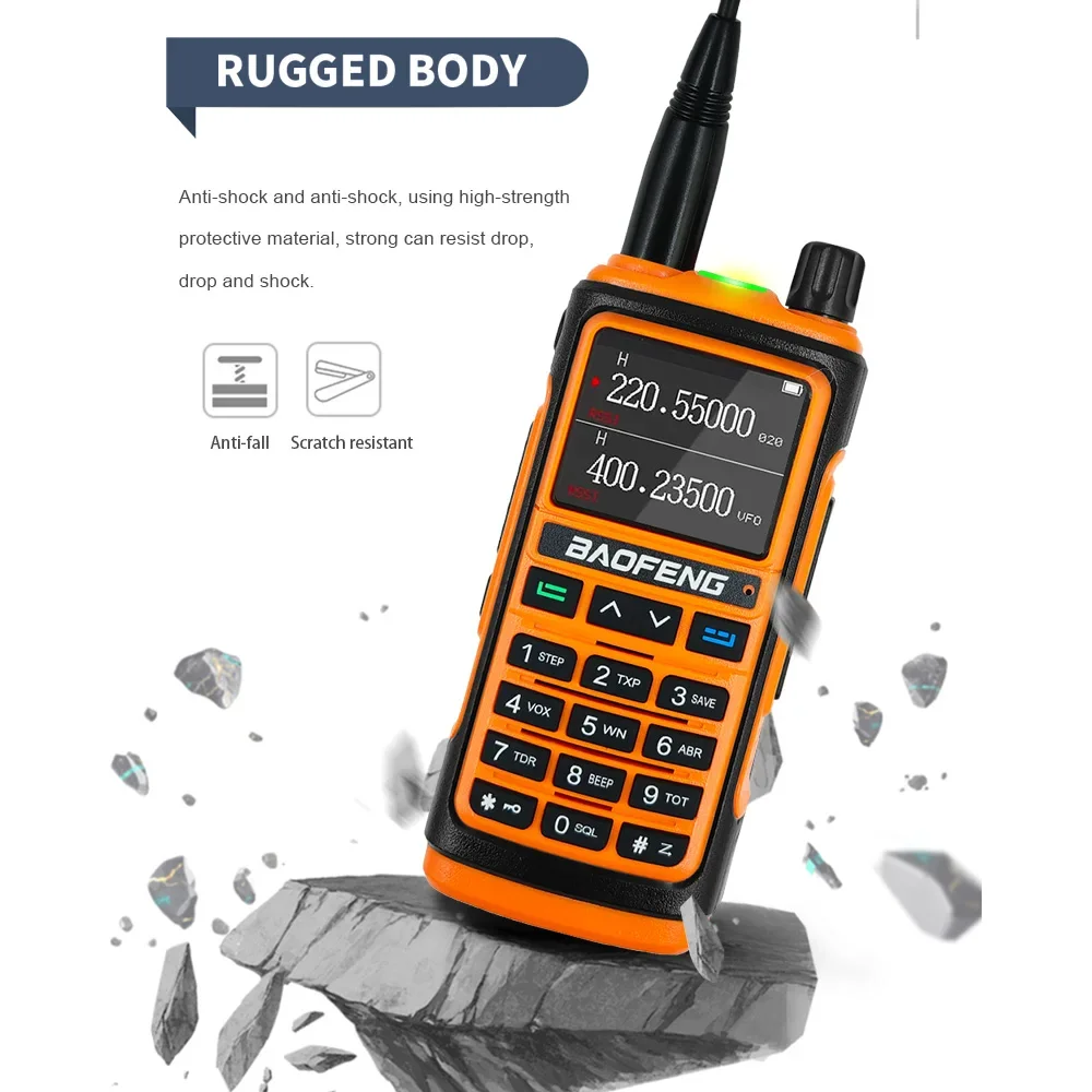 BaoFeng Walkie Talkie UV-17M  Six Band Type-C Wireless Copy Frequency Air Band FM/AM Handheld Portable Two Way Radio CB Radio