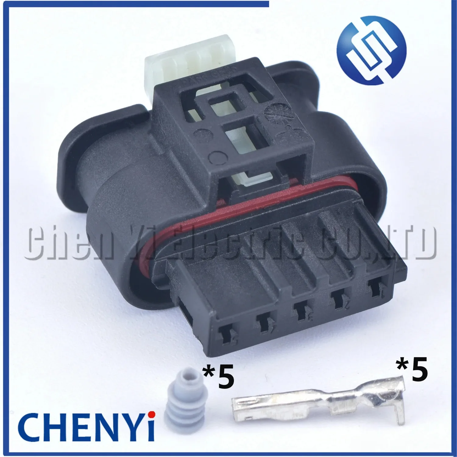 Conector automotivo à prova d'água de 5 pinos fêmea para sensor de fluxo de ar, injetor, chicote de fios, plugue 8509445-02 805-123-541 805-123
