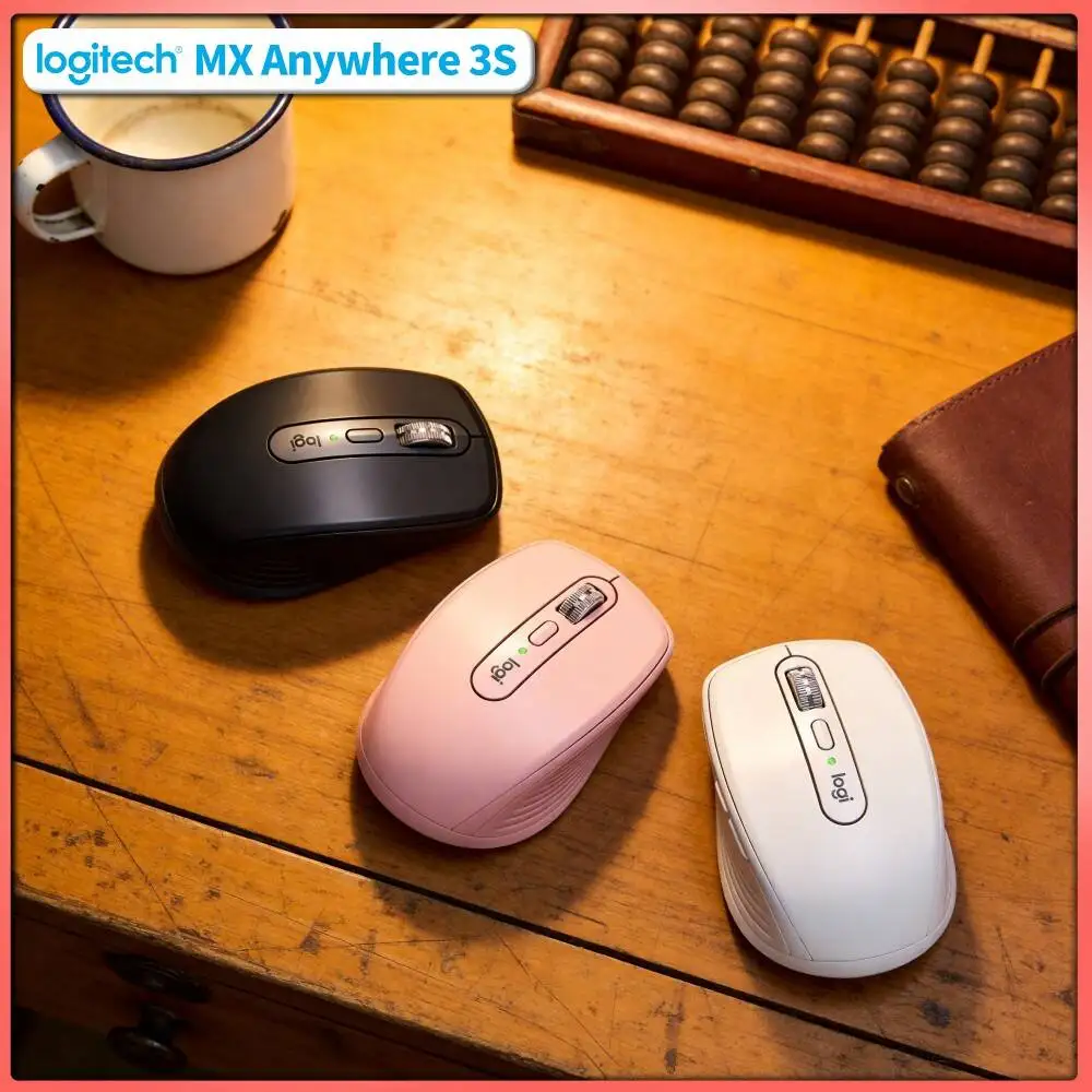Wireless MX Anywhere 3S - 8000 DPI, Hyper-Scroll, Anti-Slip, Perfect for Sports Exhibition Trip & Business Travel