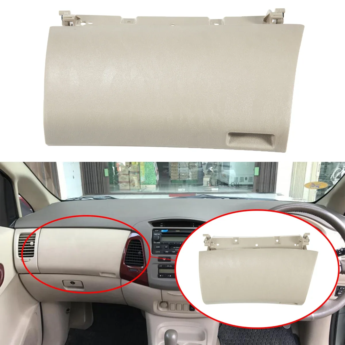 

1 Pcs Right Driver Side Dashboard Storage Box Cover for Toyota Innova KUN40 2004-2015 Glove Box Lid 55440-0K030-A0 Accessories