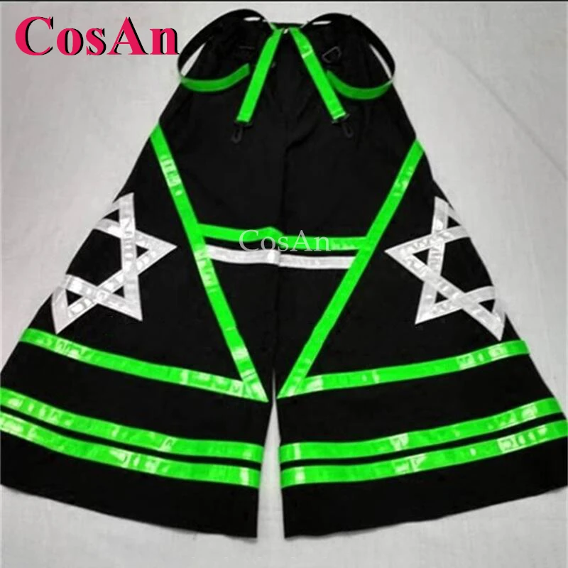 

CosAn New Style Hexagram Ghost Dance Pants Melbourne Shuffle Phat Pants Bell-bottoms Bright Reflective Effect Trousers Unisex