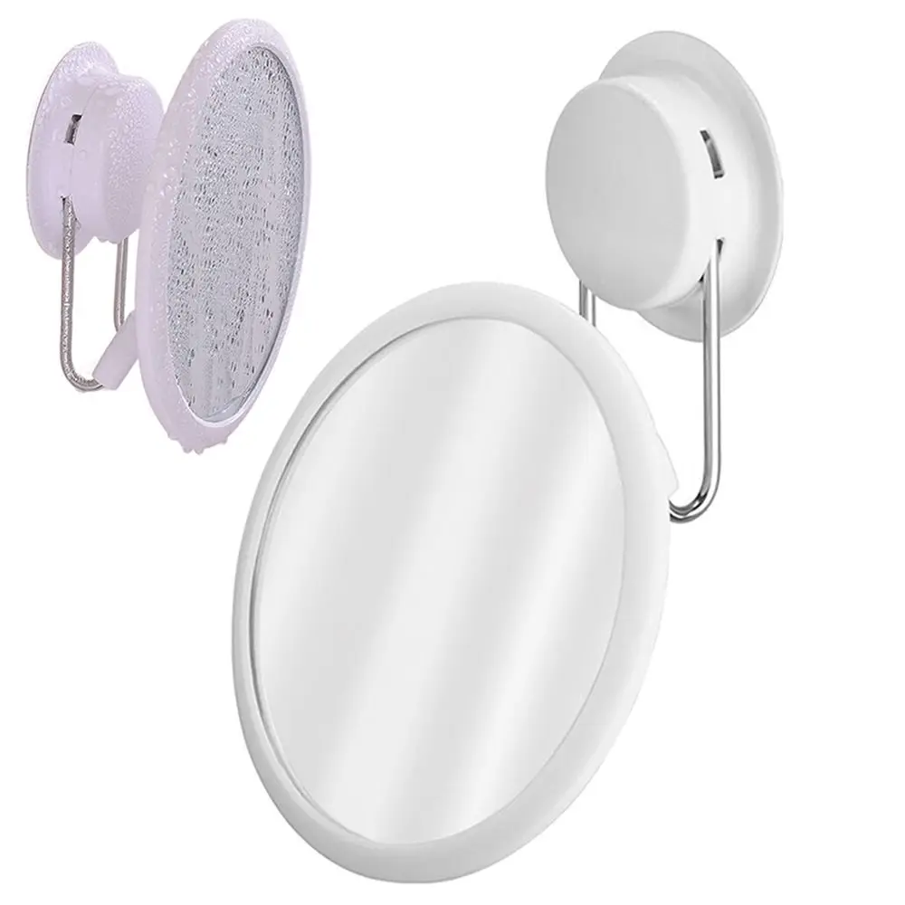 

360 Degree Rotation Suction Cup Makeup Mirror Adjustable Waterproof Hanging Round Mirror Removable Easy To Install