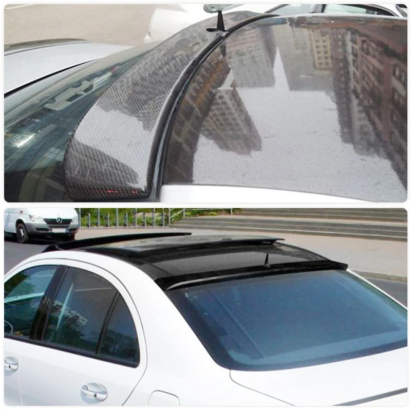 Carbon Fiber Rear Roof Spoiler for Mercedes Benz E Class W211 E500 E55 E63 AMG Sedan 2002-2008 Car Rear Spoiler Wing Lip FRP