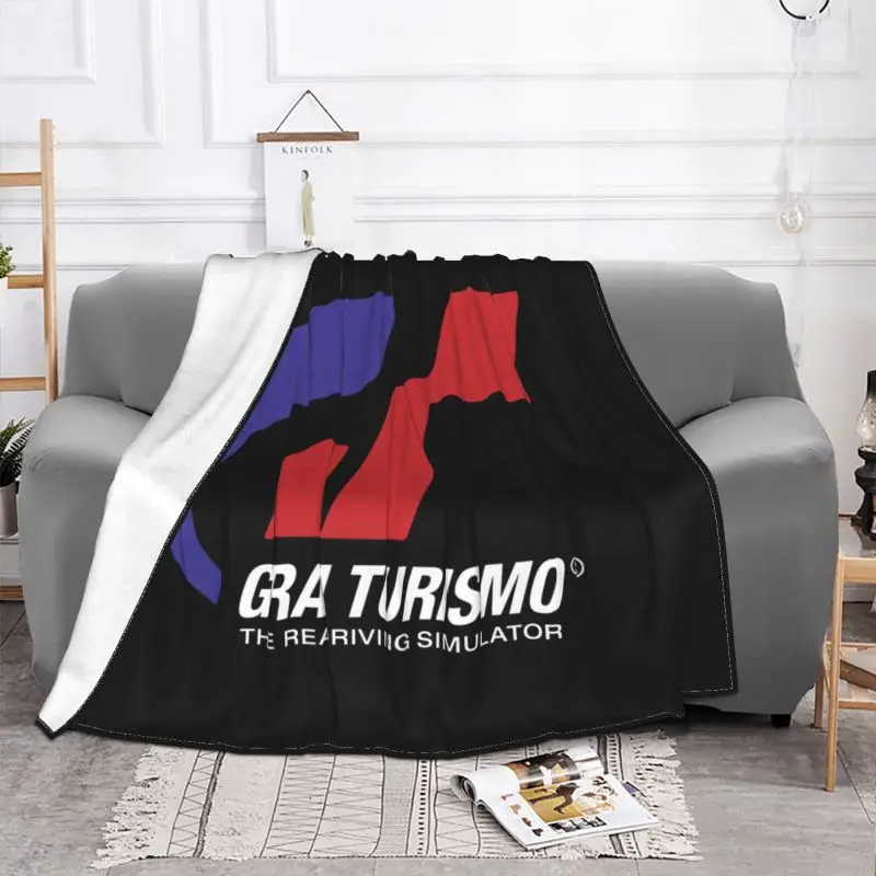 Gran Turismo Racing Simulation Game Blanket Thick On Couch Comfortable Faux Fur Mink Machine Washable