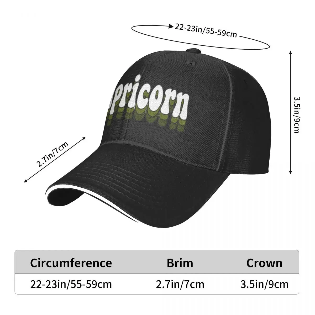 Letter Capricorn 588 Hat Men Men's Cap Custom Logo Baseball Cap Women's Baseball Cap Man Hat Baseball Cap