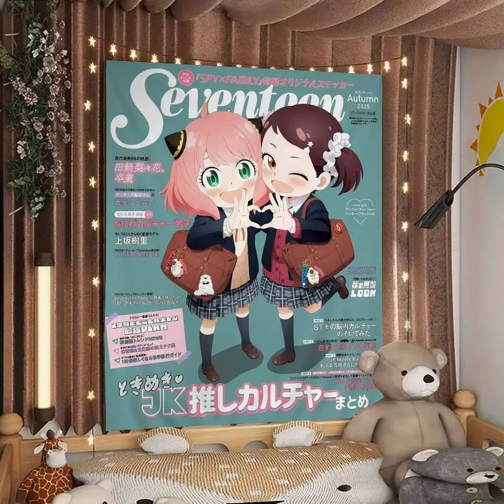 

Anime Spy X Family Colorful Tapestry Wall Hanging Bohemian Wall Tapestries Mandala Wall Art Decor