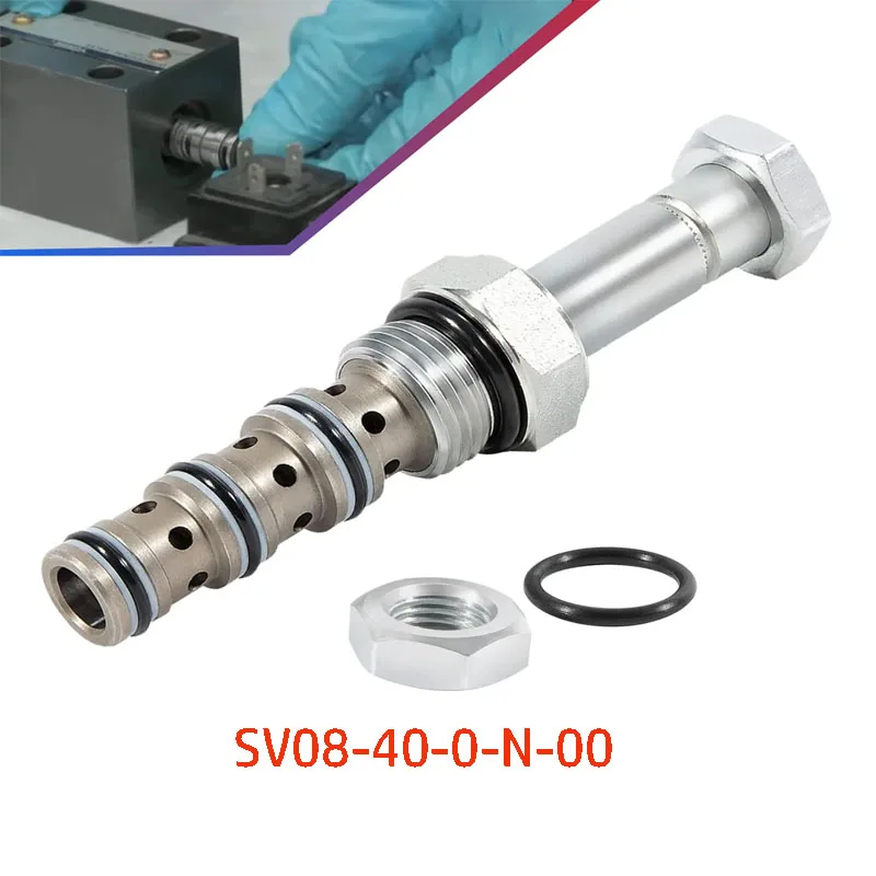 SV08-40-0-N-00 Spool Valve, 4-Way, 3 GPM, Fits Valve 08 Series (1/2”Hole) Solenoid Valve and for VC08-4 Cavity