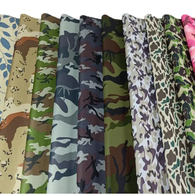 

Camouflage Waterproof Fabric Oxford 600D PVC By The Meter for Awning Tents Sewing Green Pink Diy Thickened Printed Coating Cloth