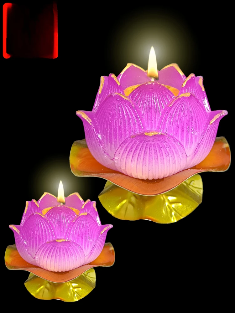 Golden Lotus Lamp for Candle Supply