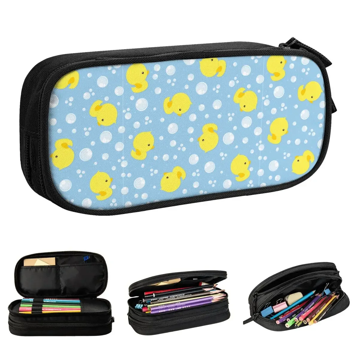 

Cartoon Yellow Duck Pattern Pencil Cases Pencilcases Pen for Girl Boy Pencil Bags Students School Cosmetic Stationery