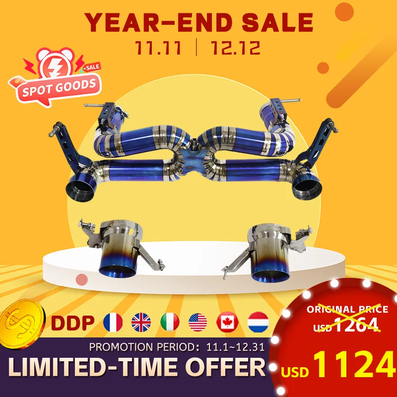 

HMD Hot Sale Titanium Exhaust System Performance Catback for Ferrari 488 without Muffler Valves