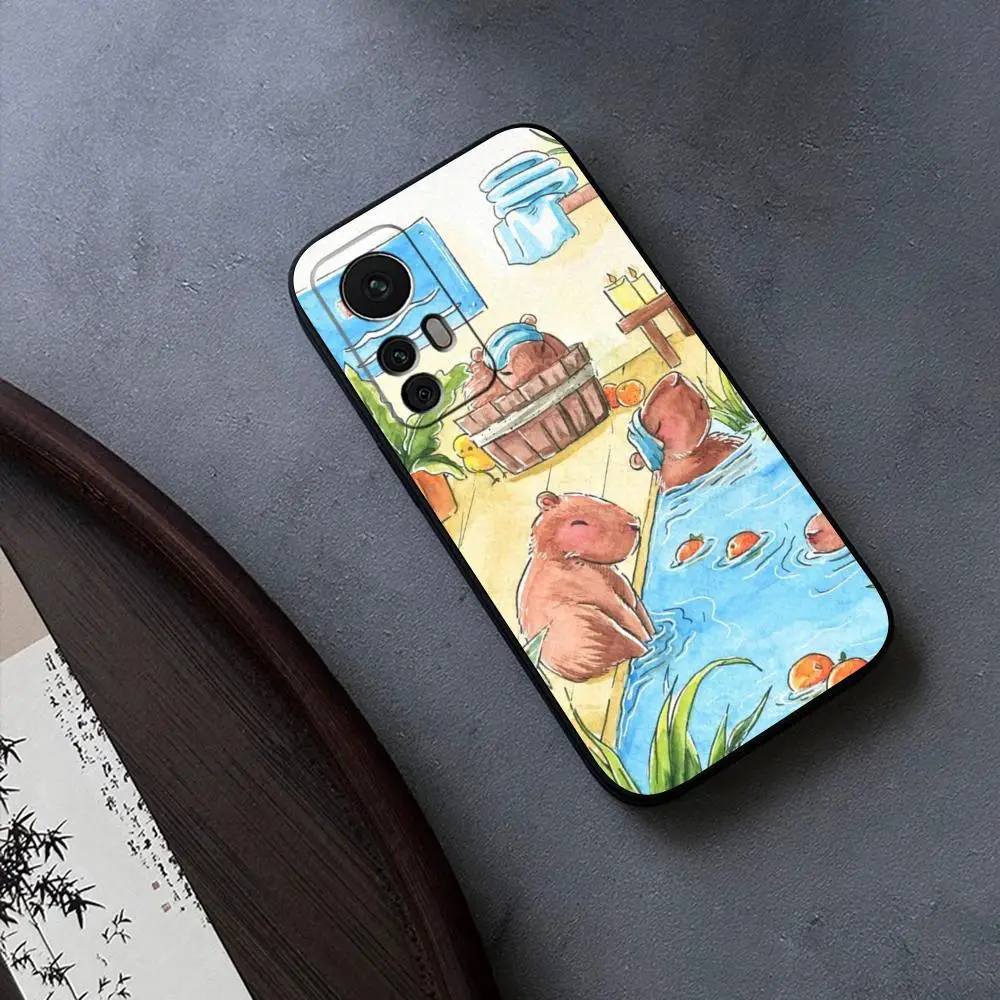 Capybara Spa for Xiaomi Redmi Note 13 14 10 12 Pro POCO X5 F4 F5 Pro 12 13 11T Lite Ultra Fundas Cover