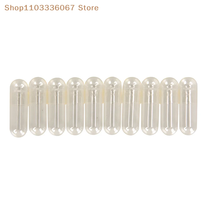 [HB]1000Pcs Transparent Empty Gelatin Capsules Pill Vcaps Clear Halal Separated Box