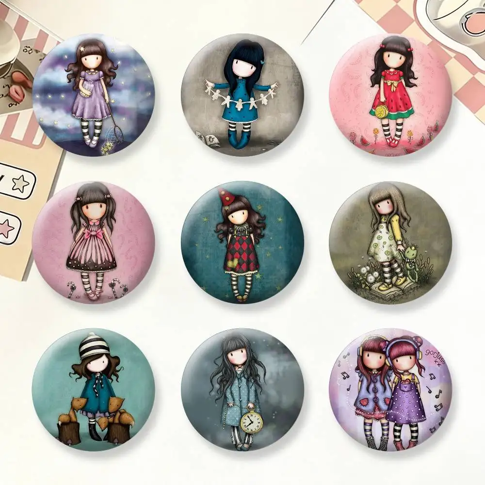 Cute Gorjusses Cartoon S-Santoro Brooches Cartoon Badge Pins Backpack Hat Accessories Friend Gift