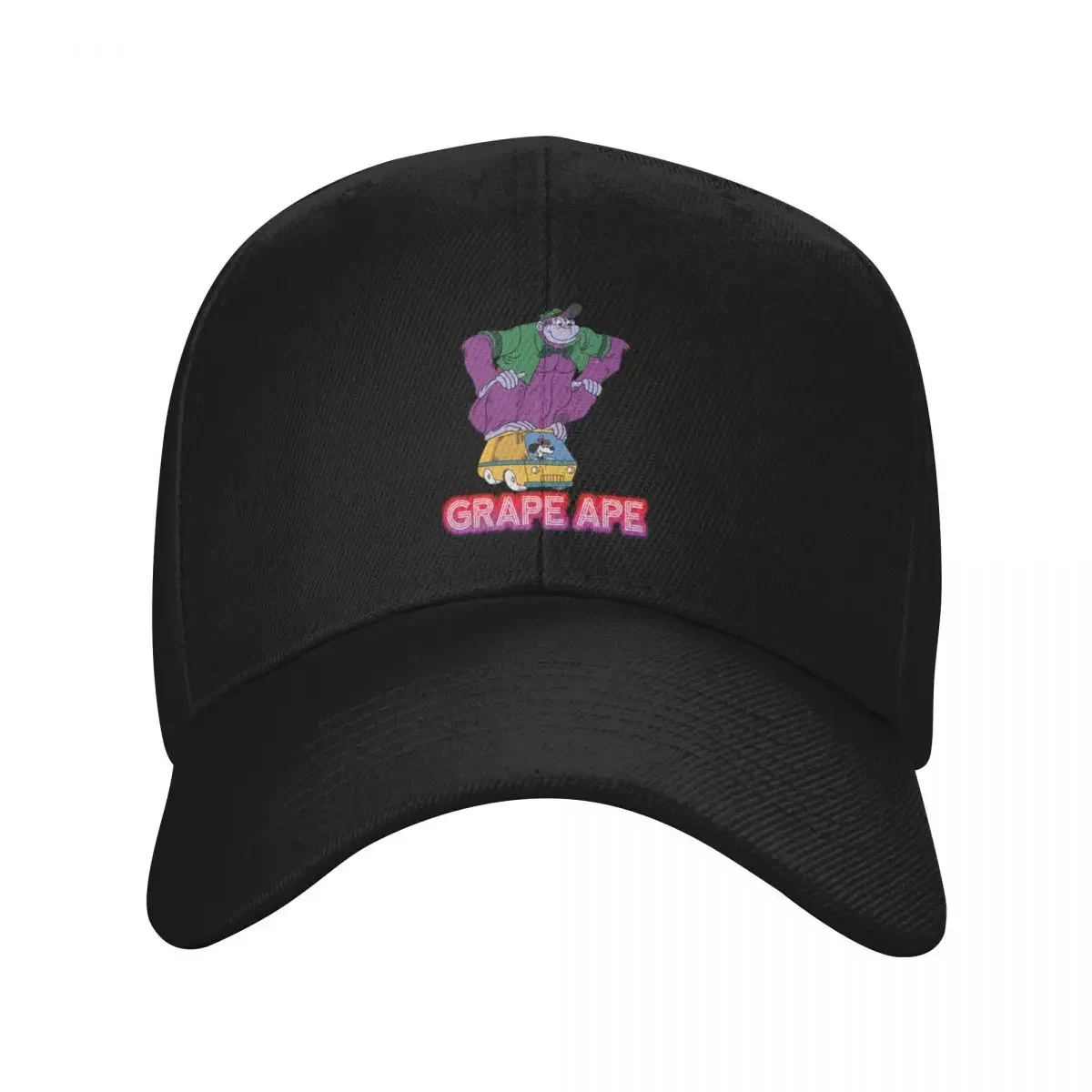 70s Cartoon Grape Ape Giant Gorilla on Van with his Canine Pal Beegle Beagle at the Wheel Baseball Cap Cosplay Women's Men's