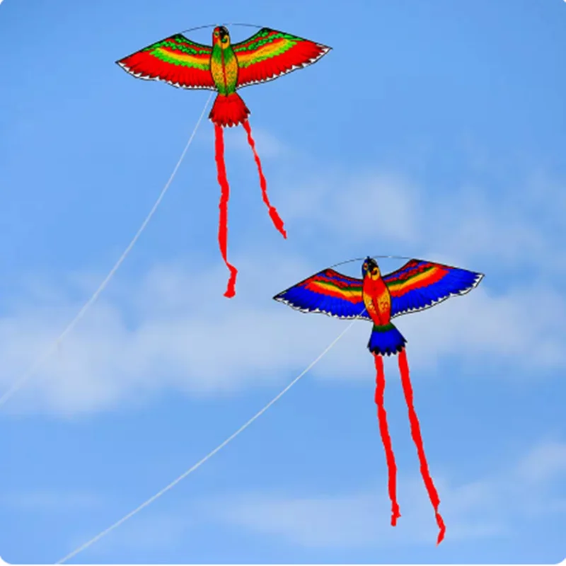 free shipping parrot kites flying toys for children kites reel weifang kites factory volantines rainbow high paraglider fishing