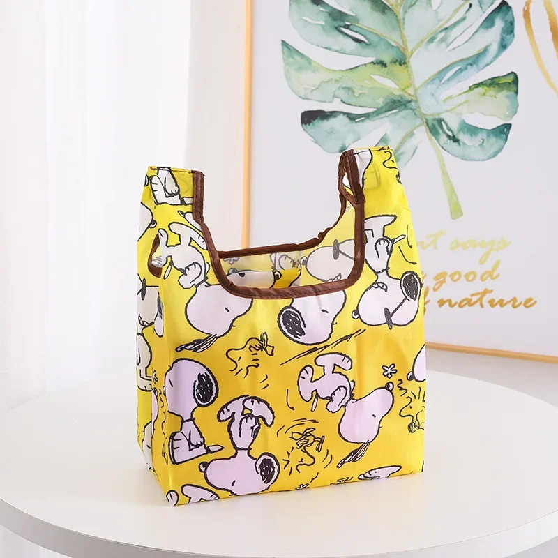 Snoopy Shopping Bags Women Fashion Foldable Tote Bag Eco Grocery Bag Folding Large Capacity Reusable Handbags Portable Bags New