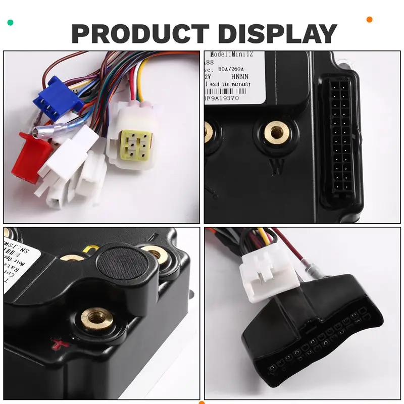 For Fardriver 72260 Mini 12 80A/260A 2000W 72V Sine Wave Hall Motor Controller- Electric Scooter Motor Control Unit