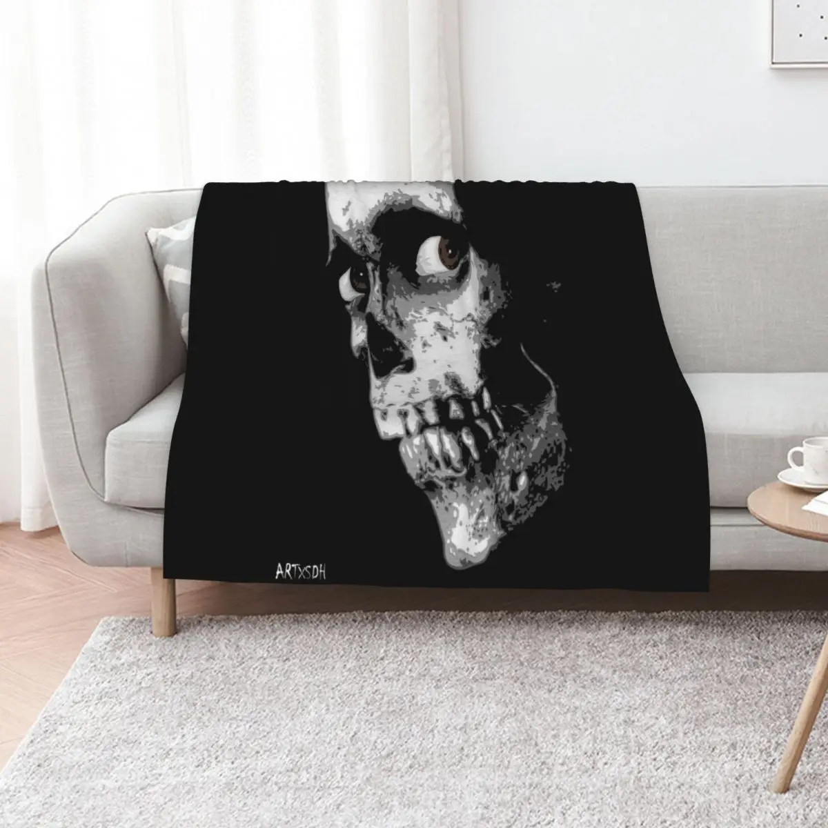 

Evil Dead II Skull Throw Blanket Quilt Sofa Throw Heavy Cute Plaid Blankets