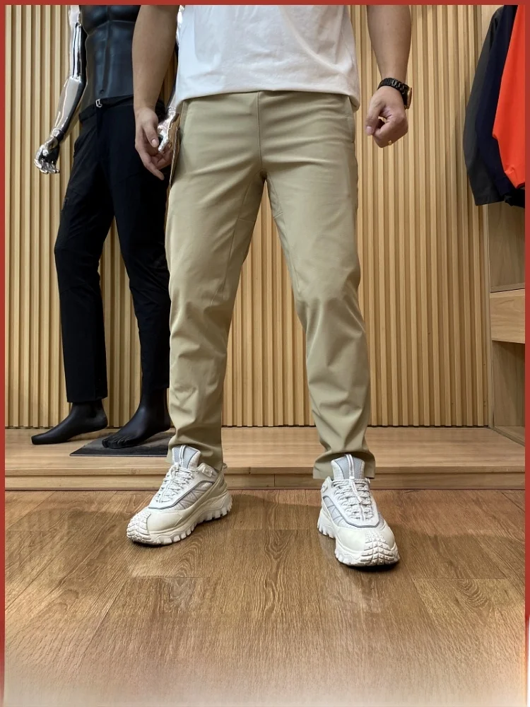 

Высококачественные мужские повседневные брюки с прямыми штанинами на подкладке Fce, модные всесезонные брюки из технической ткани