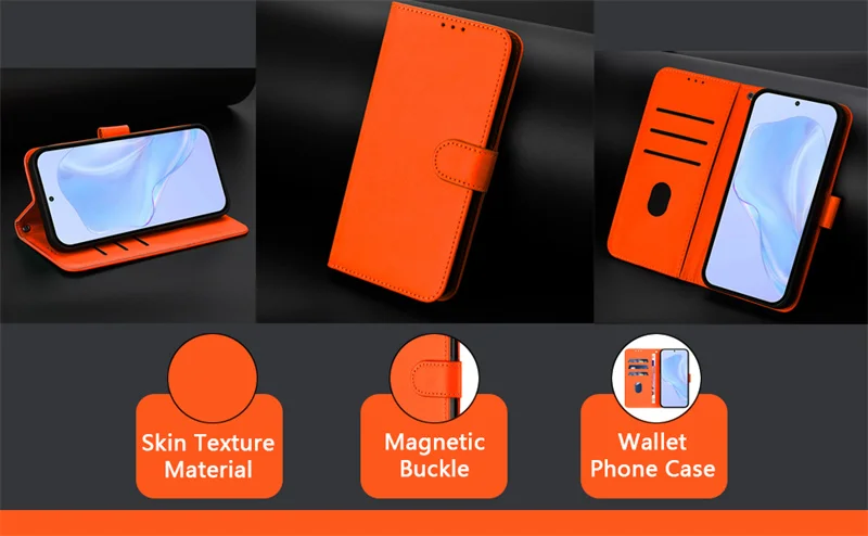 Dopamin-Farbige Hülle für iPhone 17 Pro Max 17e Air 16 16e iPhone15 Plus Pro Max Fundas Flip-Stand Wallet Handy-Rückseiten-Schutzhülle – Detail 7